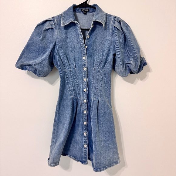 Express Dresses & Skirts - Express Jeans Dress Size XS